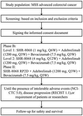 SHR-8068 combined with adebrelimab and bevacizumab in the treatment of refractory advanced colorectal cancer: study protocol for a single-arm, phase Ib/II study